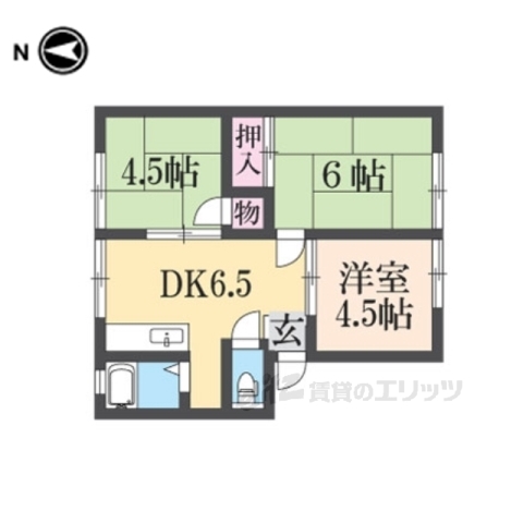 アビタシオン奈良Ａ棟の間取り