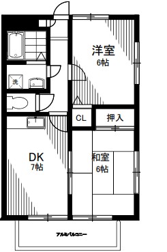 横浜市鶴見区北寺尾のアパートの間取り