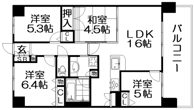 エステムコート香里園の間取り