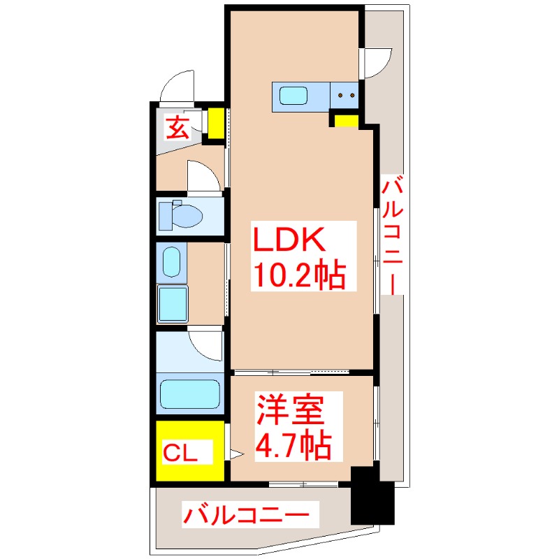 Ａ－ＳＴＥＰ甲突の間取り