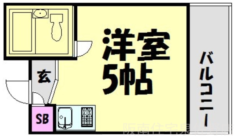 ＪＲ阪和線 日根野駅 徒歩42分 5階建 築38年の間取り写真