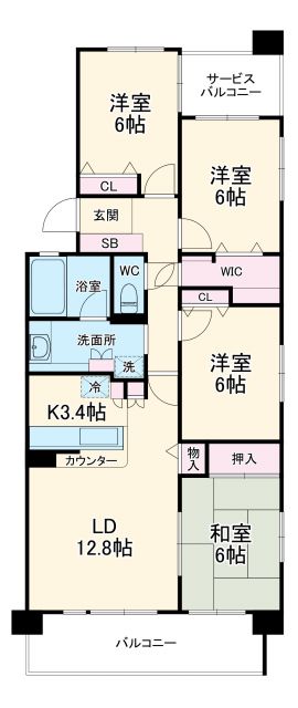 レジディア東松戸の間取り写真