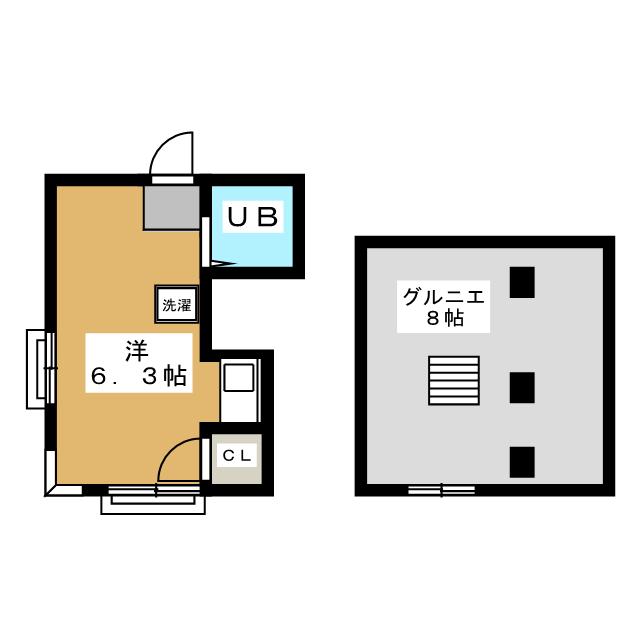 西武新宿線 新井薬師前駅 徒歩5分 2階建 築42年の間取り写真
