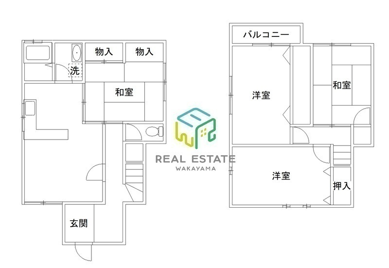 ＪＲ和歌山線 布施屋駅 徒歩9分 2階建 築33年の間取り写真