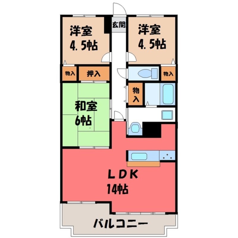 朝日プラザシェモア不動前の間取り