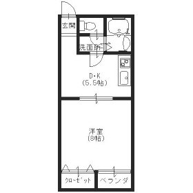 ハイツサンフラワー　Aの間取り