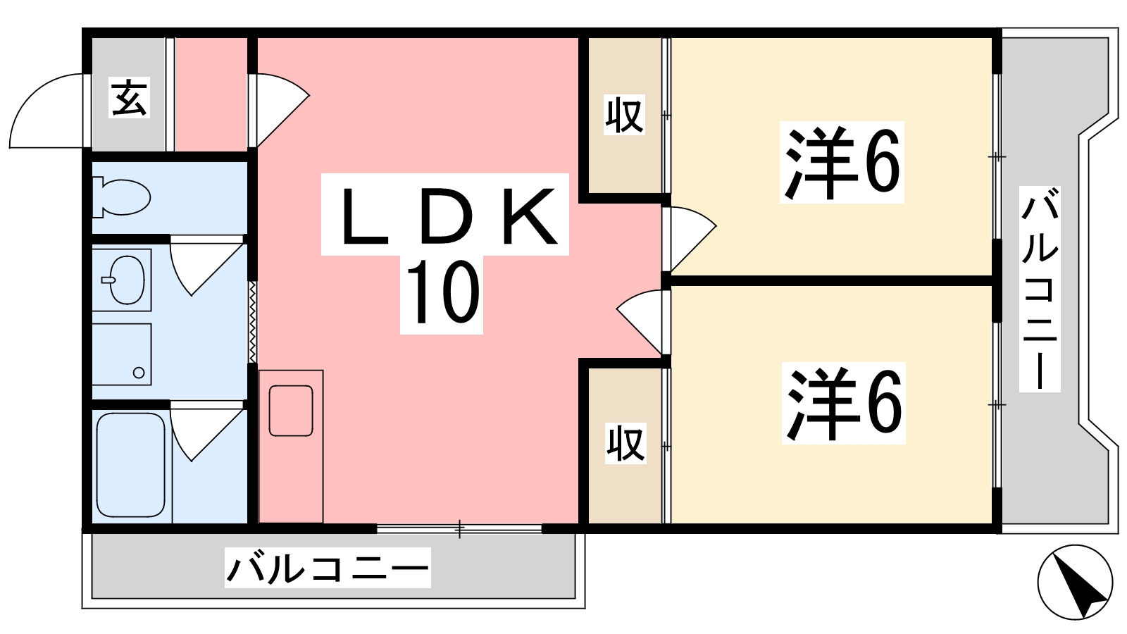 【コーポラス今宿の間取り】