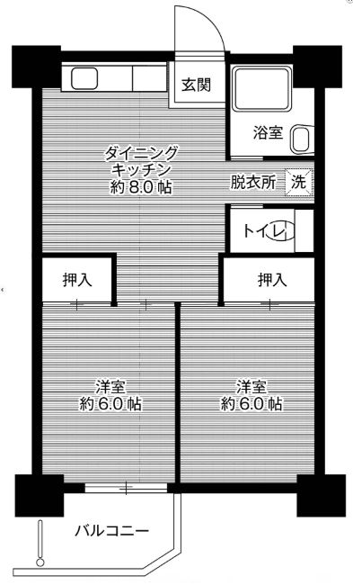 ビレッジハウス泉北栂タワー1号棟１号棟の間取り