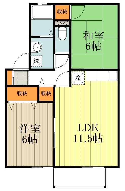 青梅市今井のアパートの間取り