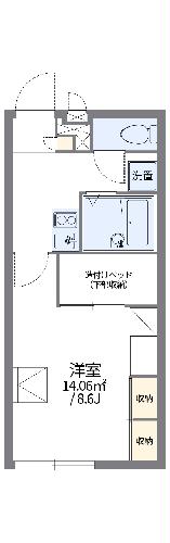 レオパレスクレールシェル　さやの間取り