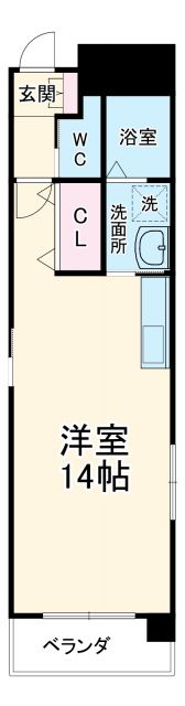 岐阜市六条大溝のマンションの間取り