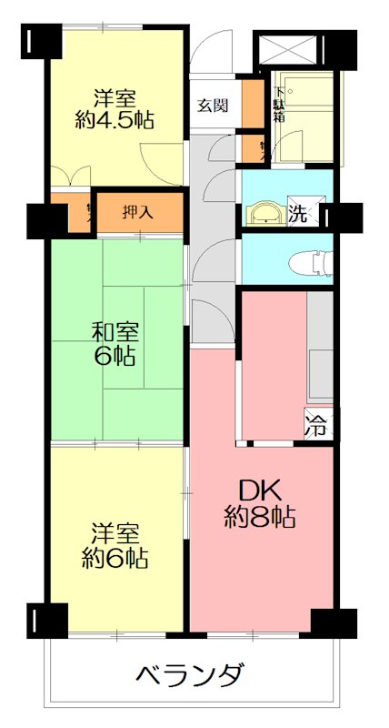 【アーバンハイツ扇町の間取り】