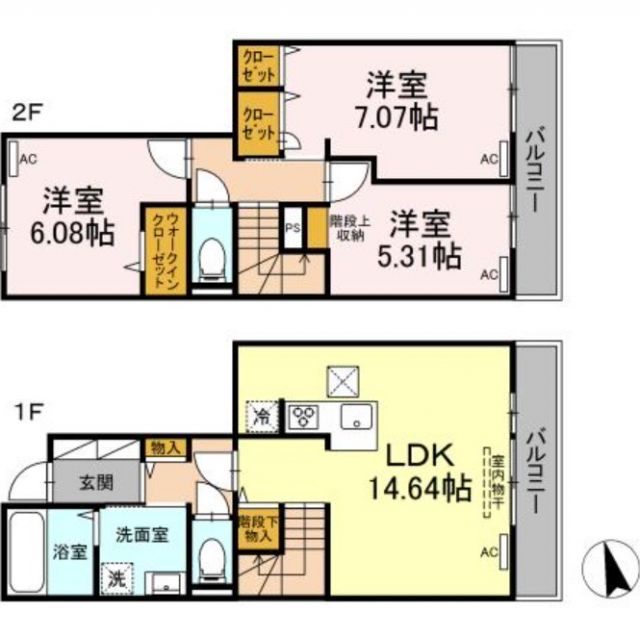 杉並区高井戸東のアパートの間取り