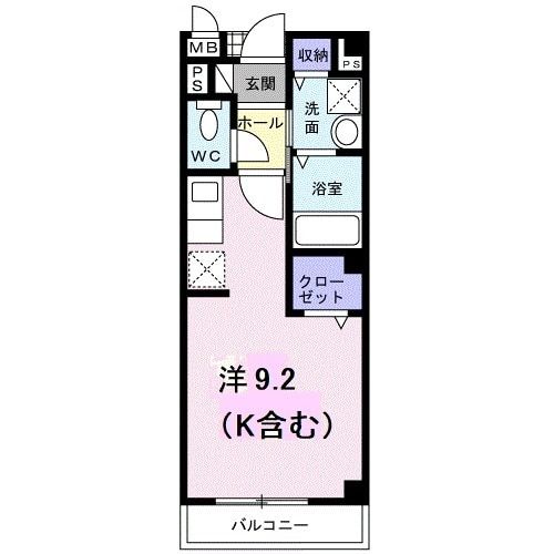 三原市明神のアパートの間取り