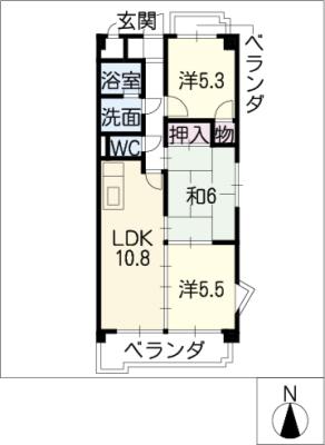 グランドールナカシマの間取り