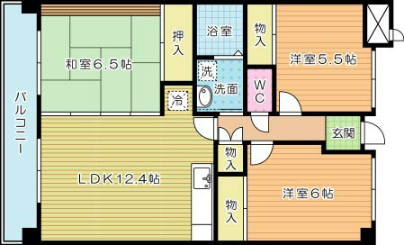 パティオス守恒の間取り