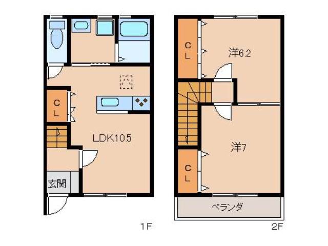 メゾネット坂田の間取り