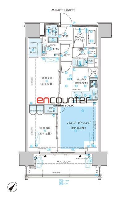 渋谷区本町のマンションの間取り