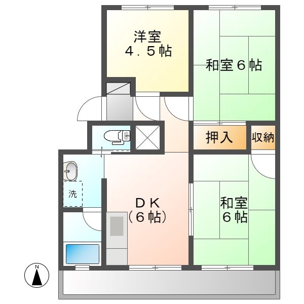 T’sタウン A棟の間取り