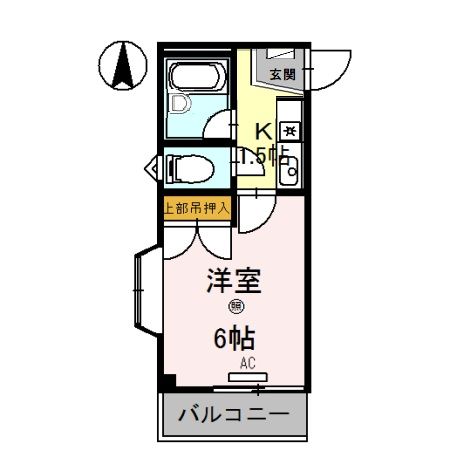 和歌山市手平のアパートの間取り