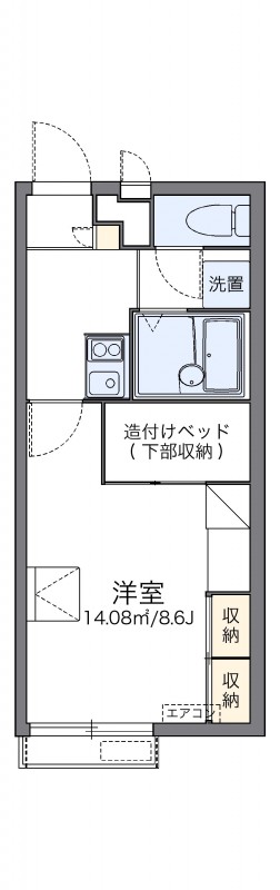 レオパレス稲荷町の間取り