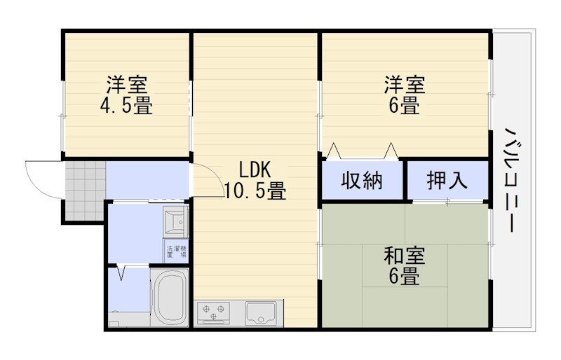 広島市安佐南区八木のマンションの間取り