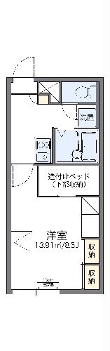 レオパレスフェルド　Ｍの間取り