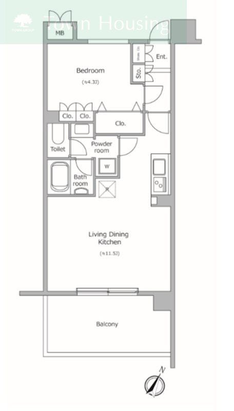 千葉市美浜区打瀬のマンションの間取り