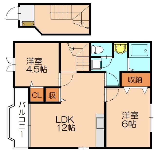 【糟屋郡久山町大字久原のアパートの間取り】