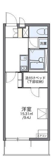 岡山市中区桜橋のマンションの間取り