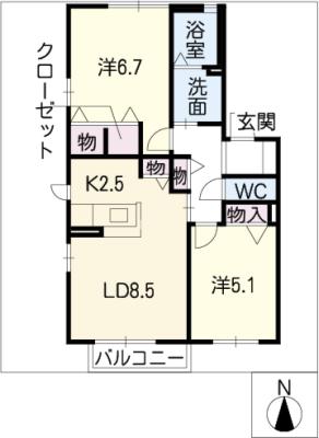 ＦＡＭＩＬＩＯ　Ｄ館の間取り