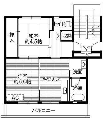 ビレッジハウス大曲２号棟の間取り