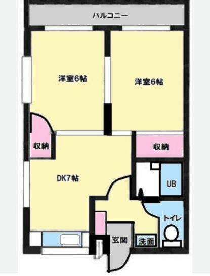 流山市向小金のマンションの間取り