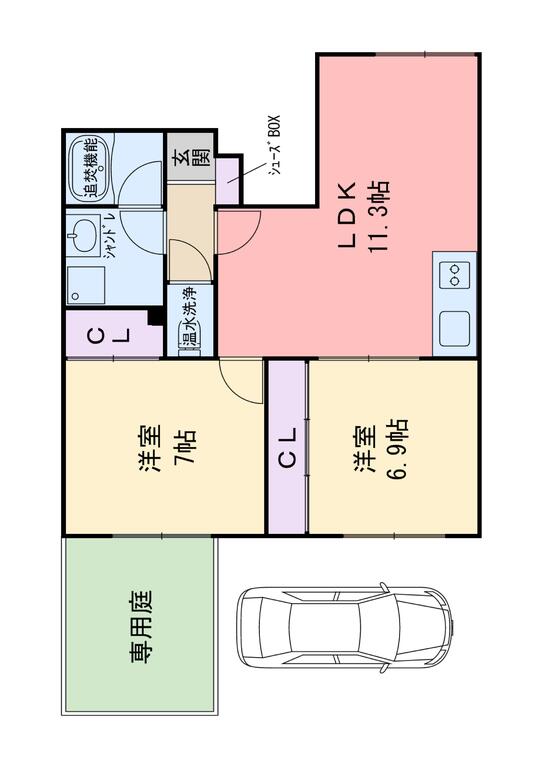 ラ・プラヤ弐番館の間取り