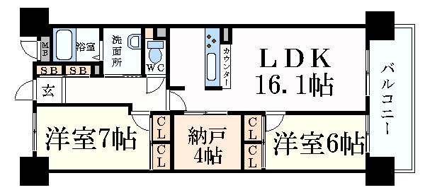 キャッスルコート東雲の間取り