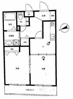 大田区中馬込のマンションの間取り