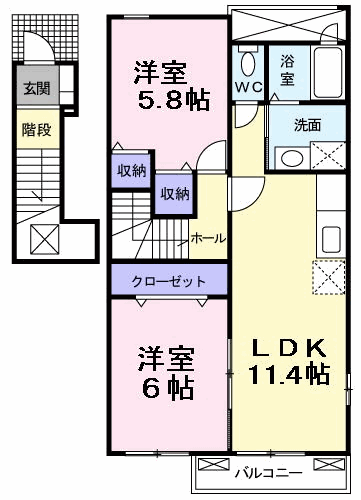 ビッグ　シャトーＡの間取り