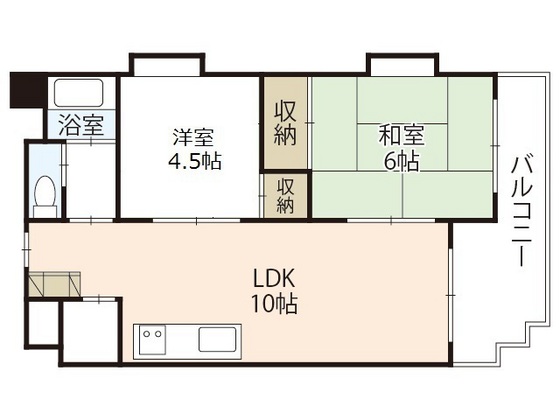 広島市西区横川町のマンションの間取り