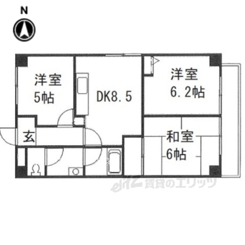 磯城郡田原本町大字三笠のマンションの間取り