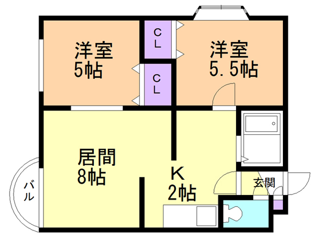 クリスタルハイツＲIIの間取り