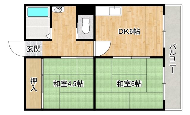 箕面市瀬川のマンションの間取り