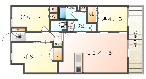 ヴェリデ守口早苗町の間取り