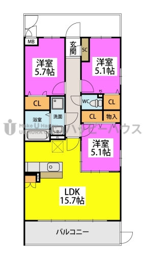 ソシアIIIの間取り