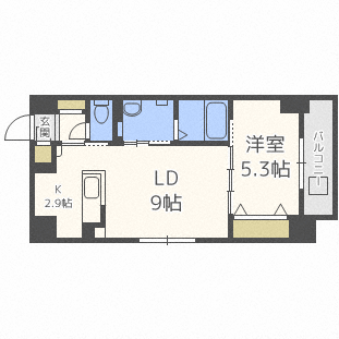 ＹＵ－ＣＯＵＲＴ　大通西１３（ユーコート大通西１３）の間取り