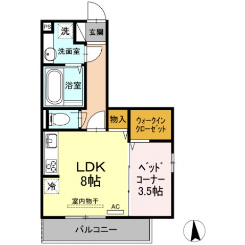 カンパーナ勝山の間取り