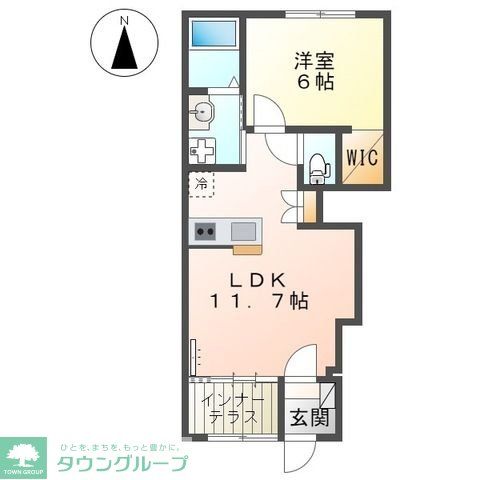 海老名市中新田のアパートの間取り