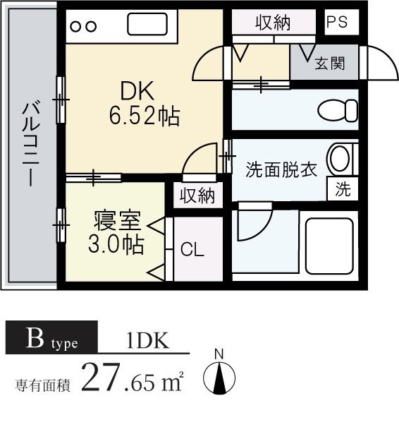 高槻市京口町のアパートの間取り