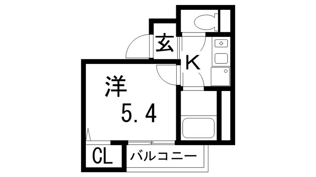 神戸市中央区中島通のマンションの間取り