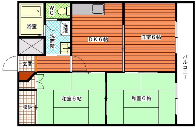 広島市南区東霞町のマンションの間取り