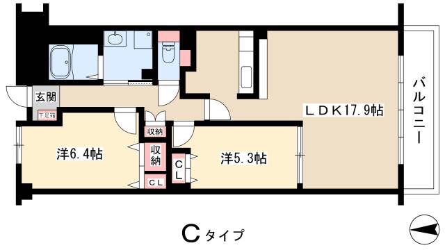 ソーラスフロント富船の間取り